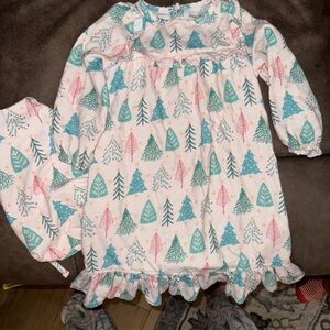 Posh Peanut Pink and Green Tree Print Nightgown